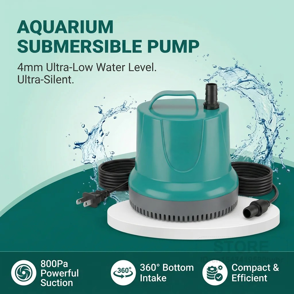Marine Aquarium Equipment - Submersible Aquarium Pump 800Pa Suction 4800L/H