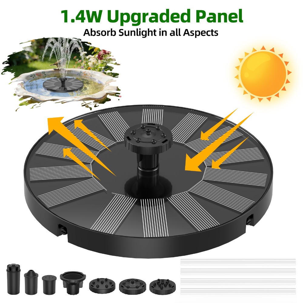 New 1.4W Solar Fountain Stable - đánh giá và giá Marine Aquarium Equipment