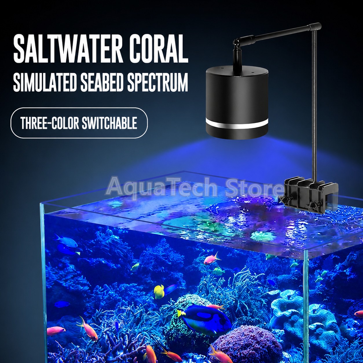 3 Modes COB LED Aquarium Clip  - đánh giá và giá Aquarium Blue Marine Reef